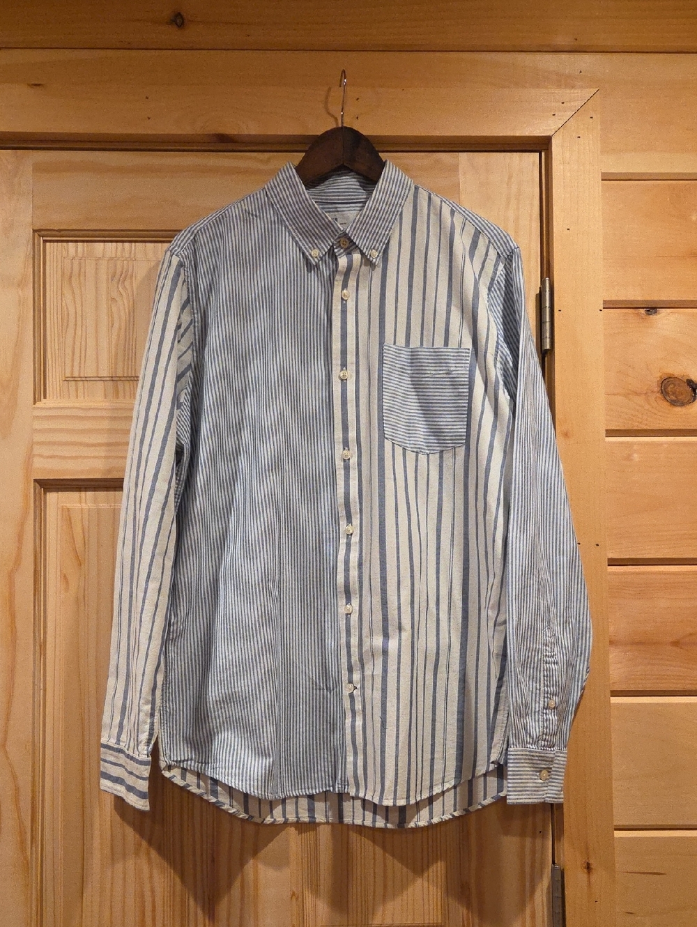 gap|slim fit button down|large